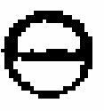 A circle with horizontal diameter.